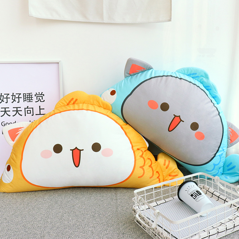 Original dormitory Bedside Pillow Kitty Cartoon bed backrest dorm Bedside Cushion Soft roll Pillows Cushionin the Home Fabric , Pillow/Pillow category - from Buy2taobao.com to provide professional Taobao agent buy service