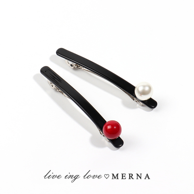 韩国珍珠简约成人发卡一字夹子发夹头饰弹簧夹发饰小号马尾夹顶夹