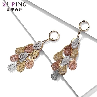 旭平耳环女 长款流苏欧美大气个性夸张复古镂空显脸瘦网红款耳钉