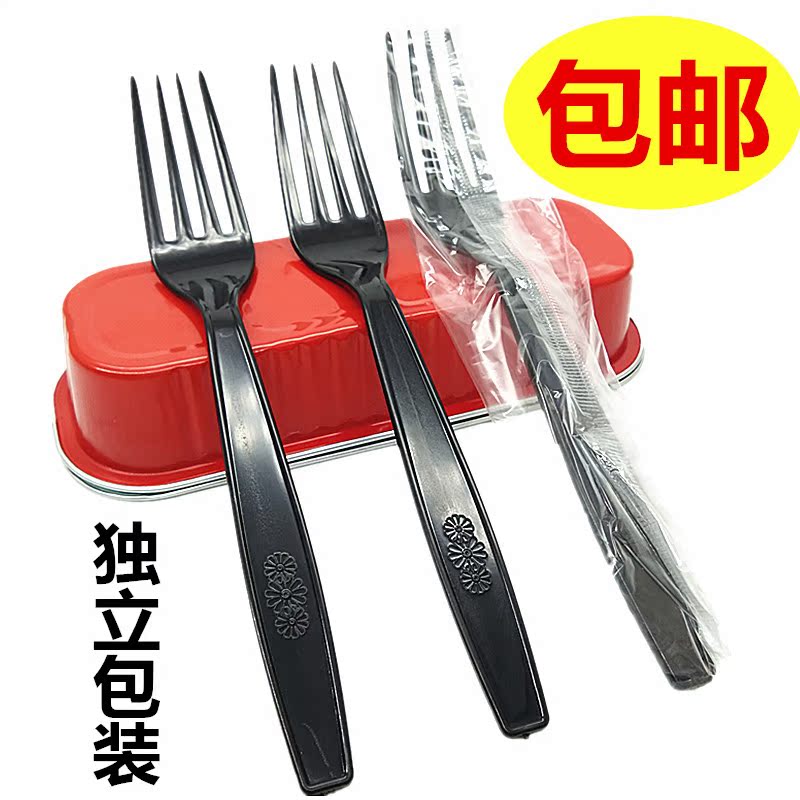 Thickening fork spoon Food grade Western fork Plastic noodle transparent Fork Independent Packaging 7 Fork spoon 100 branchin the Tableware , Tableware , Fork/Spoon/Chopsticks set category - from Buy2taobao.com to provide professional Taobao agent buy service