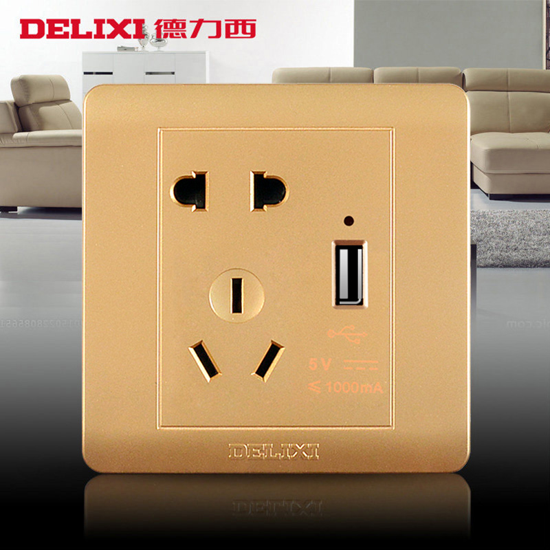 West Germany switch socket USB Five socket Apple mobile phone socket Five-hole with USB Jack socketin the Electronic/Electrician , Outlet , Power outlet category - from Buy2taobao.com to provide professional Taobao agent buy service