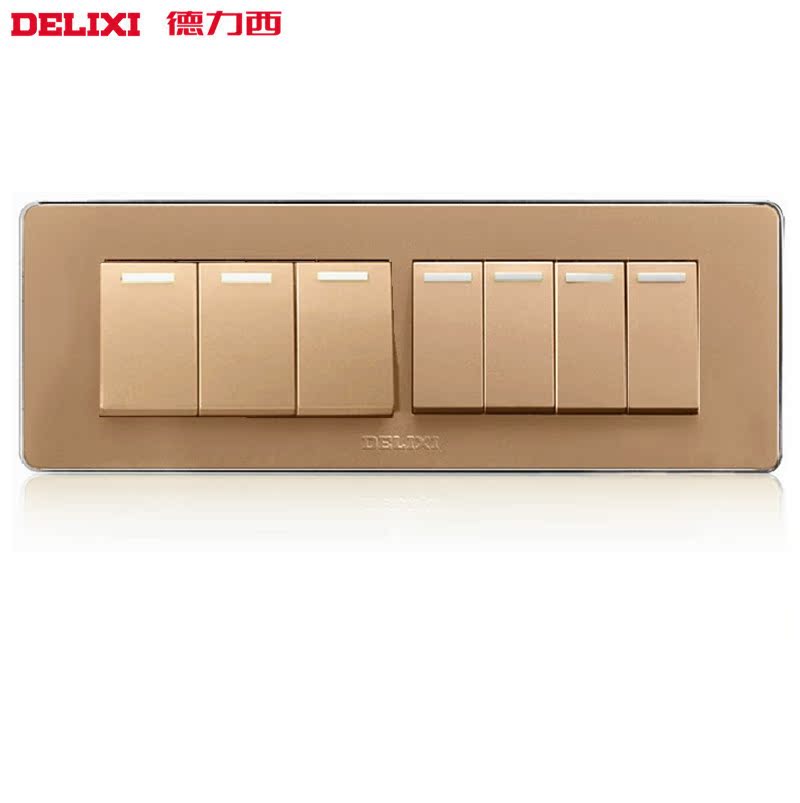 德力西開關插座118型CD668UV香槟金七開雙控開關(大號)正品在類目 電子/電工, 開關, 雙控開關中 - 來自Buy2taobao.com提供專業的淘寶代購服務