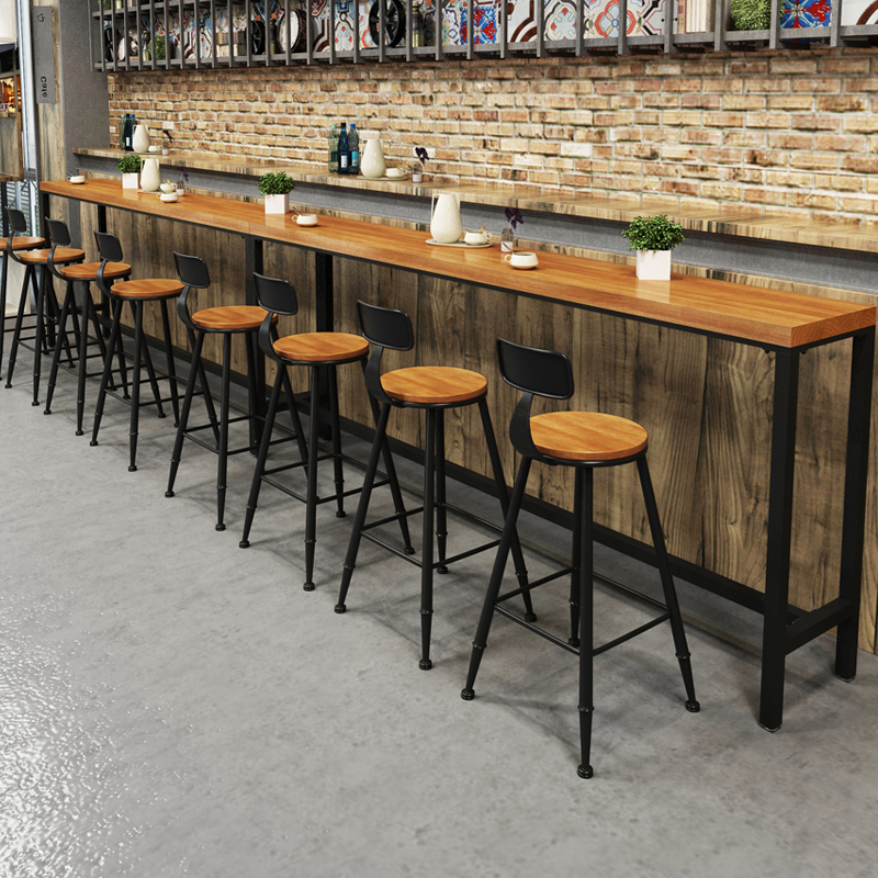 American style household Bar counter Table Tea shop Wall Strip Bar table Retro Tall Tables and chairs combinationin the Business/Office Furniture , Entertainment/Bar/KTV Furniture , Bar Stools category - from Buy2taobao.com to provide professional Taobao agent buy service