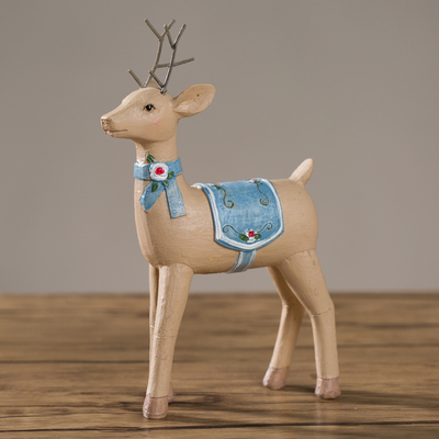 北欧风情动物梅花鹿树脂摆件 家居客厅电视柜创意装饰工艺品摆设