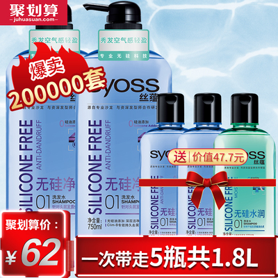 丝蕴无硅净屑套装 750洗发水*2送100ml洗发水*2