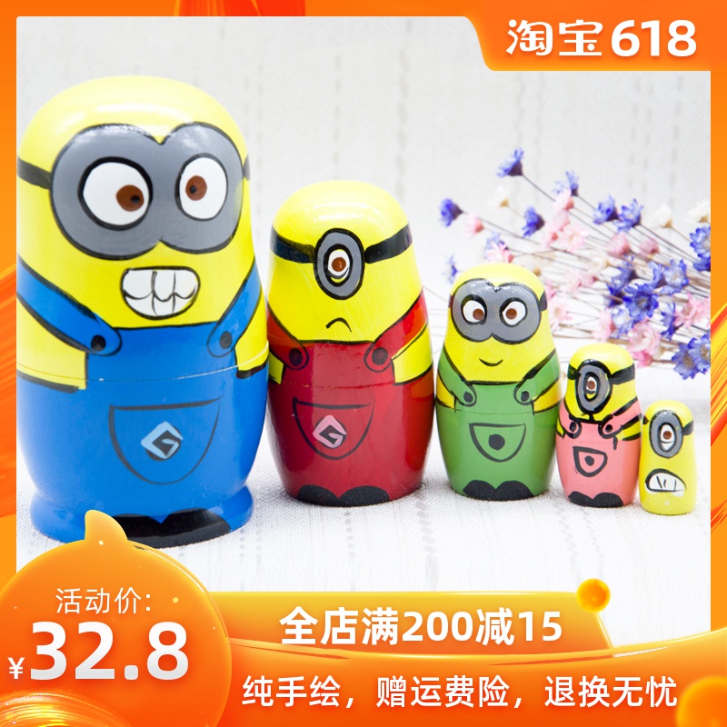 Xiaohuang Five layer Matryoshka manual Production 5 Russia Matryoshka children Puzzle Toys originality birthday giftin the Arts and crafts , Overseas Crafts , Russian specialties category - from Buy2taobao.com to provide professional Taobao agent buy service
