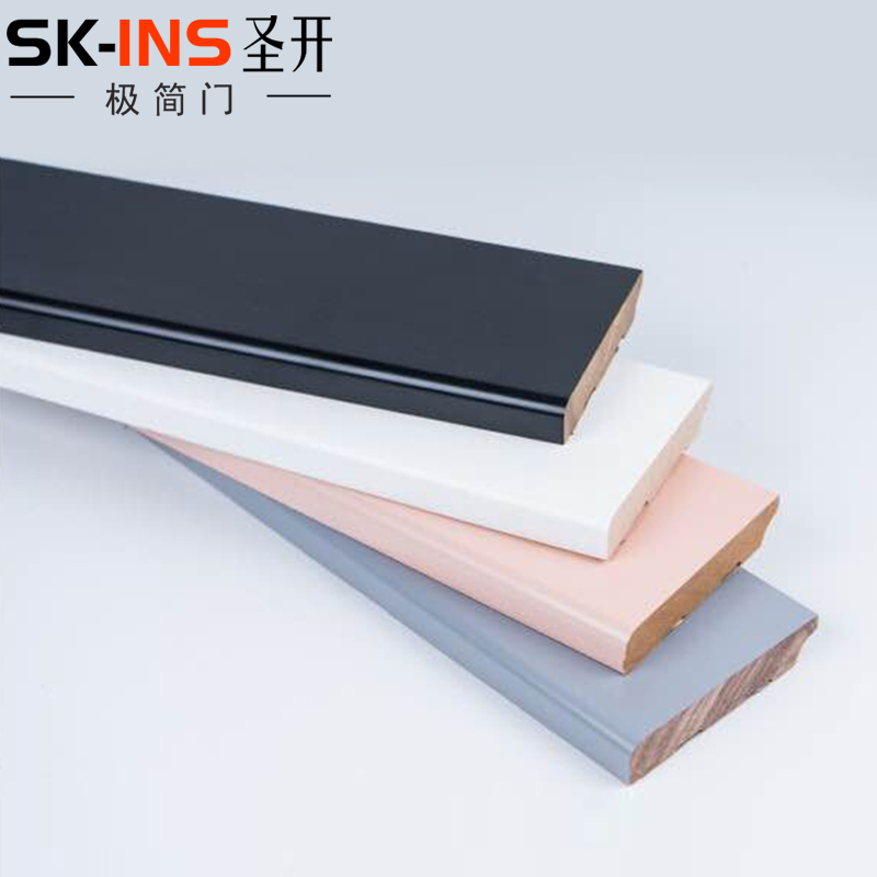 Matte black solid wood Baseboard Foot line Northern Europe Baseboard Modern minimalist 4 cm Flat Corner linein the Whole house custom , Door , Interior doors category - from Buy2taobao.com to provide professional Taobao agent buy service