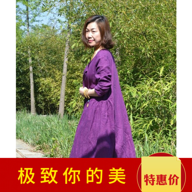 绽放188朵/后来/女风衣中长款秋装2018亚麻开衫复古风衣外套女装|ruв категории Женская одежда, ветровка - от Buy2taobao.com для оказания профессиональной услуги покупки агента Taobao