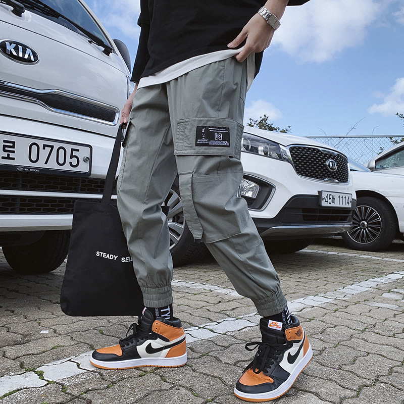 "Dart" Overalls Chaopai Easy Ankle banded pants summer Korean Edition Trend Casual pants Versatile Ninth pantsin the Men's clothing, Casual pants category - from Buy2taobao.com to provide professional Taobao agent buy service