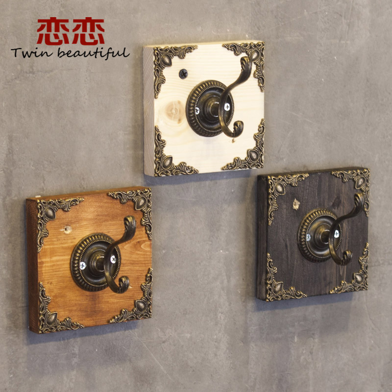 Retro solid wood Clothes rack Hooks couture Wall hanging Are linked Iron art Clothing Hangers Display rackin the Business/Office Furniture , Clothing store furniture , Clothing display category - from Buy2taobao.com to provide professional Taobao agent buy service