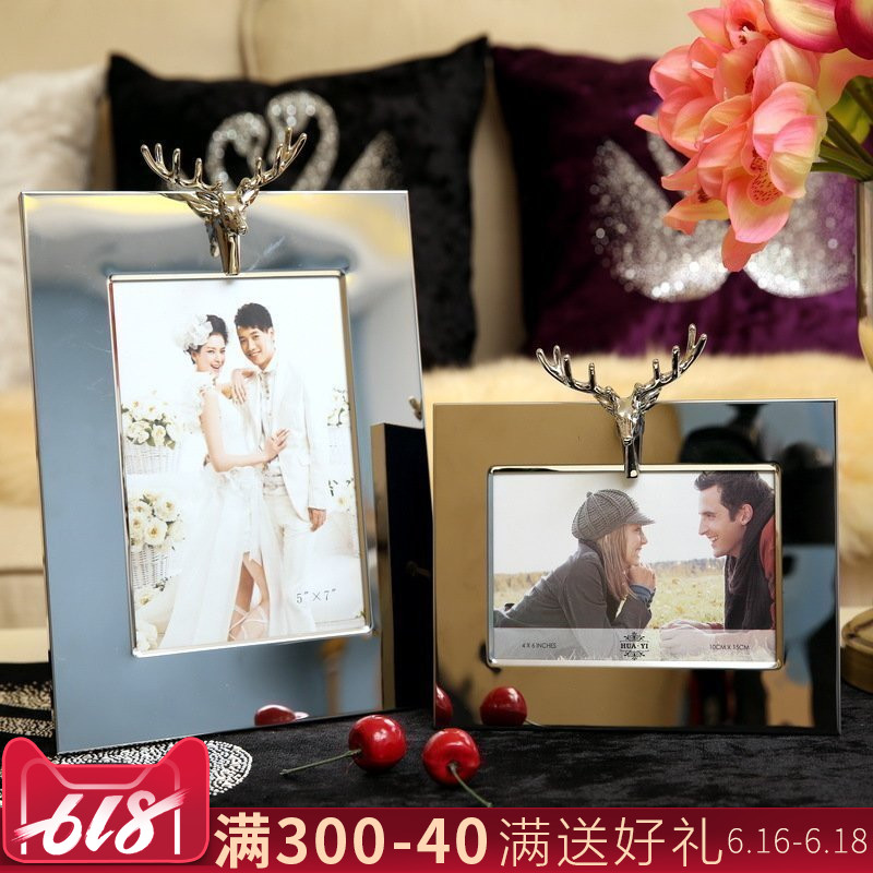 新古典样板间简欧样板房装饰品 金属玻璃6寸7寸摆台相框床头书柜|msdalam kategori Aksesori rumah, photo Frame/Frame - dari Buy2taobao.com untuk memberikan perkhidmatan ejen Taobao profesional membeli