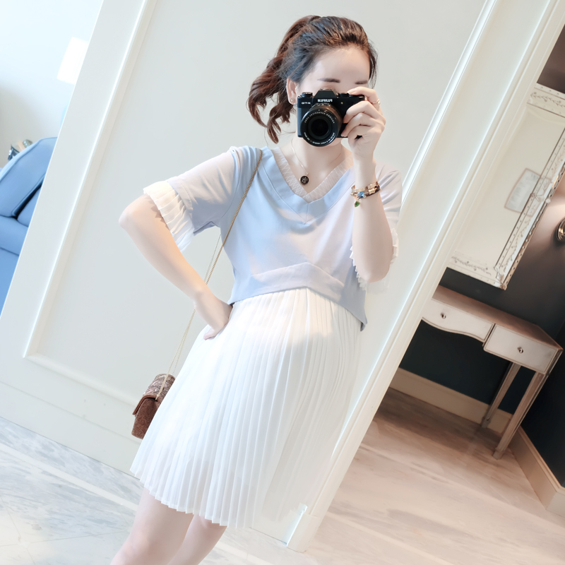 2019 summer maternity dress Dress new pattern fairy Ultra cents Sweet Korean Edition Mid length version Summer wear Pregnant women shirt jacketin the Maternity/Maternal supplies/Nutrition , Maternity , Dress category - from Buy2taobao.com to provide professional Taobao agent buy service