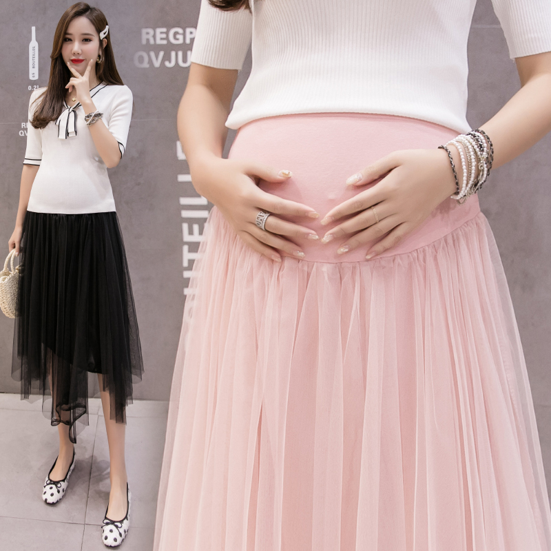 2019 maternity dress skirt Mid length version Summer wear new pattern fashion Stomach lift Korean Edition Easy Versatile fairy Jacobsin the Maternity/Maternal supplies/Nutrition , Maternity , Skirts category - from Buy2taobao.com to provide professional Taobao agent buy service