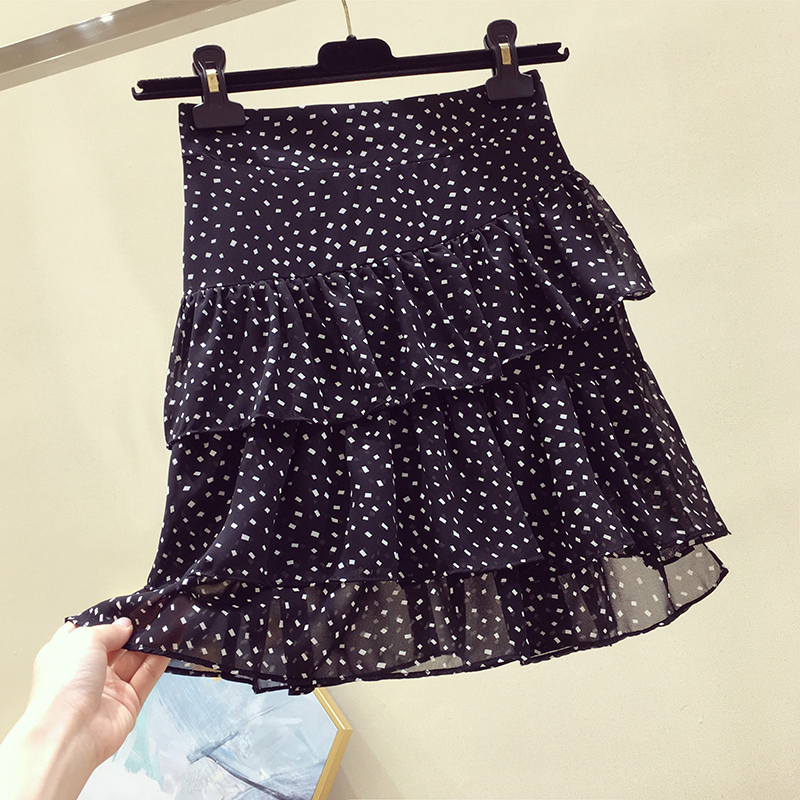 Wave Chiffon Short skirt Paige 2019 summer new pattern Korean Edition Easy Cake skirt Little skirtin the Women's clothing/Boutique , Skirts category - from Buy2taobao.com to provide professional Taobao agent buy service