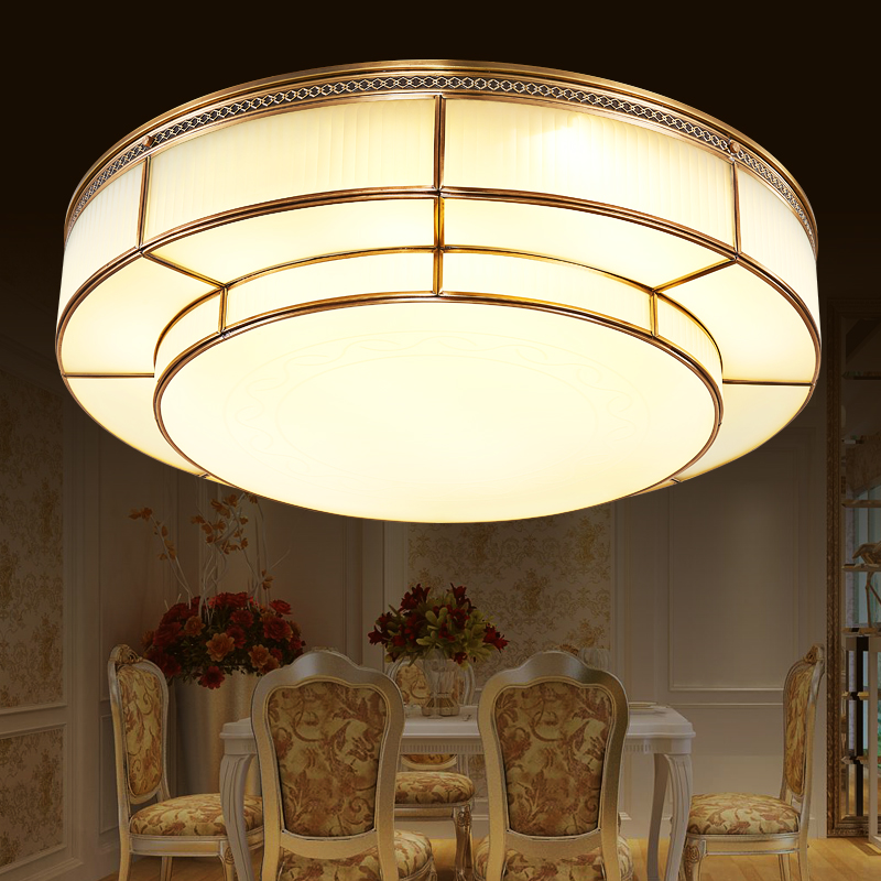 Ceiling lamp All copper Bedroom lights Jane Europe Living room lights Simplicity Study lamp American style Restaurant balcony register and obtain a residence permit Garden lamps and lanternsin the Decoration main material , Lamps , Ceiling category - from Buy2taobao.com to provide professional Taobao agent buy service
