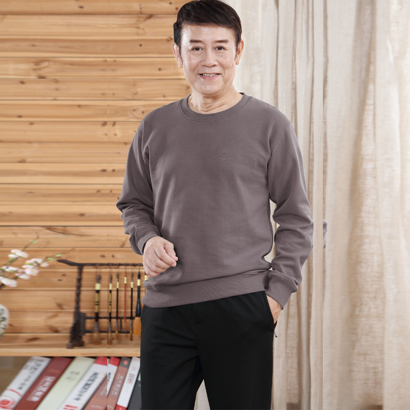依枭爸爸卫衣秋冬款加绒圆领中年人男士宽松大码休闲装中老年男装在类目 男装, 卫衣中 - 来自Buy2taobao.com提供专业的淘宝代购服务