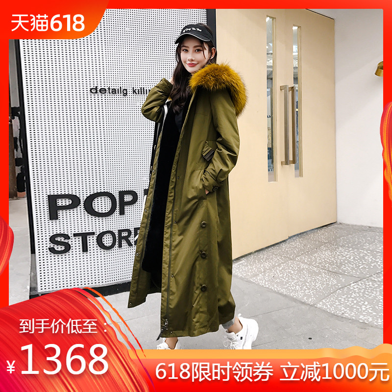 2019新款派克服女中长款獭兔毛内胆皮毛一体皮草大衣尼克服女反季|ruв категории Женская одежда, мех - от Buy2taobao.com для оказания профессиональной услуги покупки агента Taobao