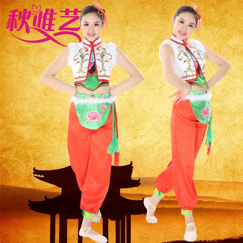 舞蹈服 虎妞舞台服装 桃李杯民族民间舞蹈 秧歌腰鼓舞扇子舞服装在类目 女装/女士精品, 唐装/民族服装/舞台服装, 民族服装/舞台装中 - 来自Buy2taobao.com提供专业的淘宝代购服务