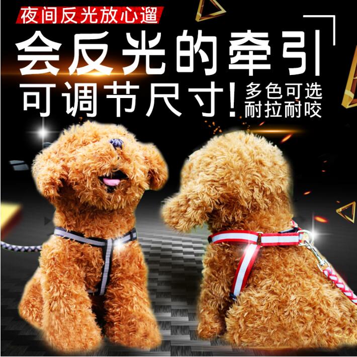 Noctilucent Pets Dog chain Three-piece Suite Large dogs Teddy Dog Leash Thoracolumbar band Dog ropein the Pet/Pet food and supplies , Cat/Dog Supplies , Household leashes category - from Buy2taobao.com to provide professional Taobao agent buy service