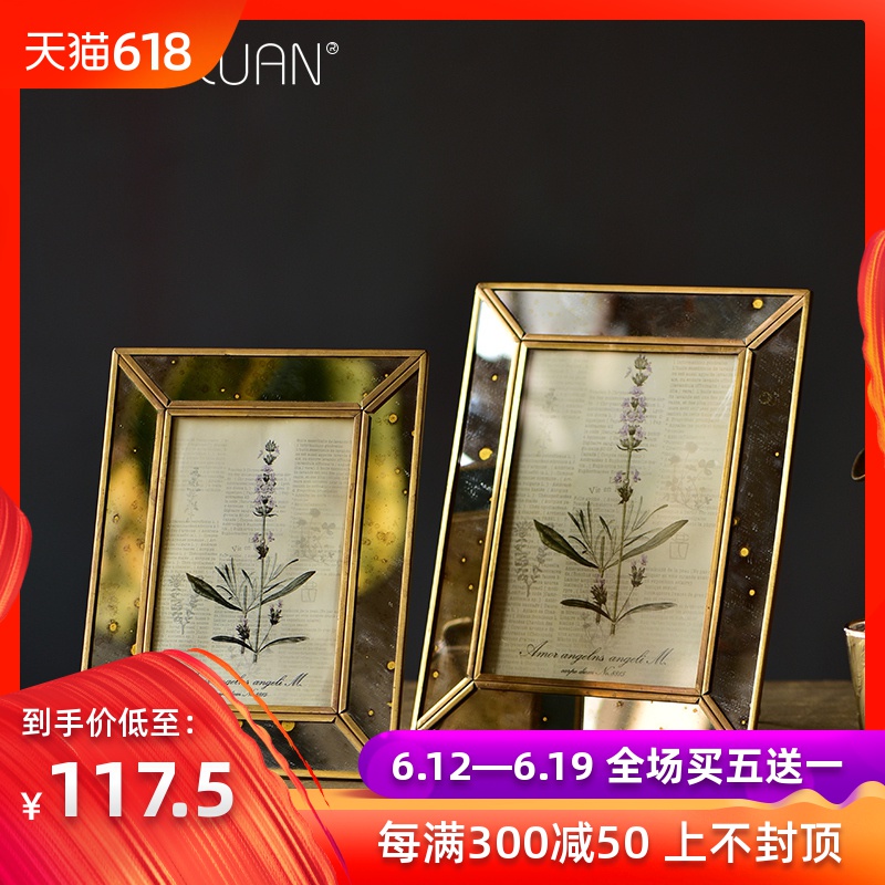 现代美式轻奢金属相框摆件样板间书房卧室陈列装饰品家居创意摆台|ruв категории Домашний быт, рамка/рамка - от Buy2taobao.com для оказания профессиональной услуги покупки агента Taobao