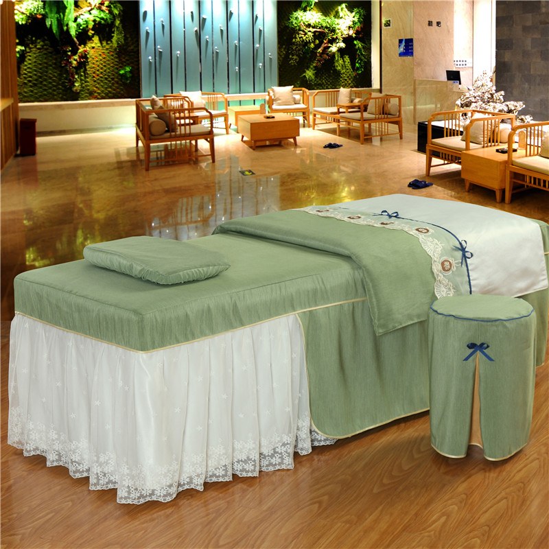 cosmetology Bedspread Four piece suit pure cotton high-grade Beauty Body massage spa Korean Simplicity Needlework Bed skirt Customizedin the Bedclothes , Bedspread category - from Buy2taobao.com to provide professional Taobao agent buy service