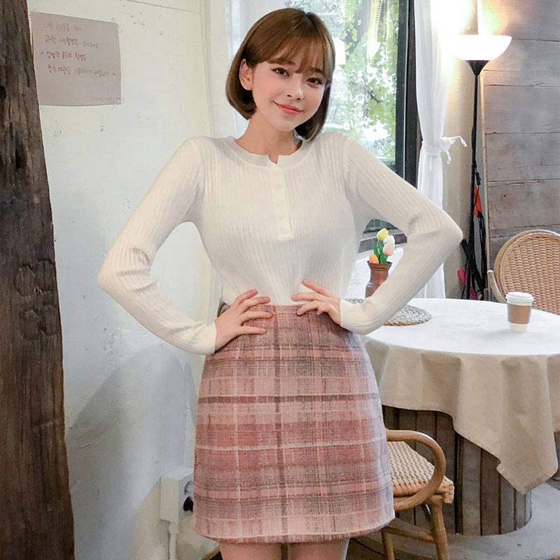 the republic of korea chuu Official website quality goods Agency purchase new pattern Autumn and winter Versatile fashion personality A word skirt Half-length culottesin the Women's clothing/Boutique , Skirts category - from Buy2taobao.com to provide professional Taobao agent buy service