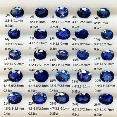 天然无烧斯里兰卡蓝宝石裸石彩色宝石大颗粒刻面宝石定制吊坠戒指