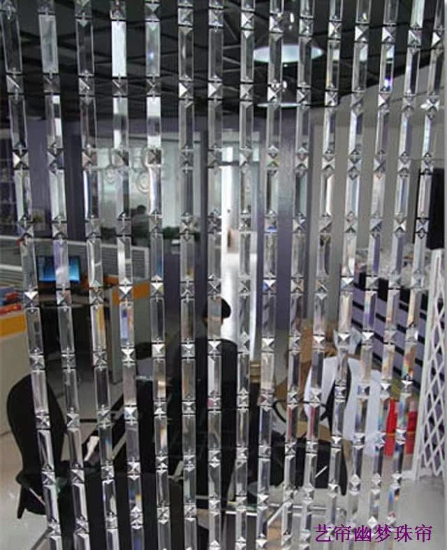 Glass Strip crystal bead curtains a living room Bar counter Bar KTV partition Entrance Decorative curtain transparent white trianglein the Home Fabric , Curtains and curtain accessories , Curtain/Curtain category - from Buy2taobao.com to provide professional Taobao agent buy service