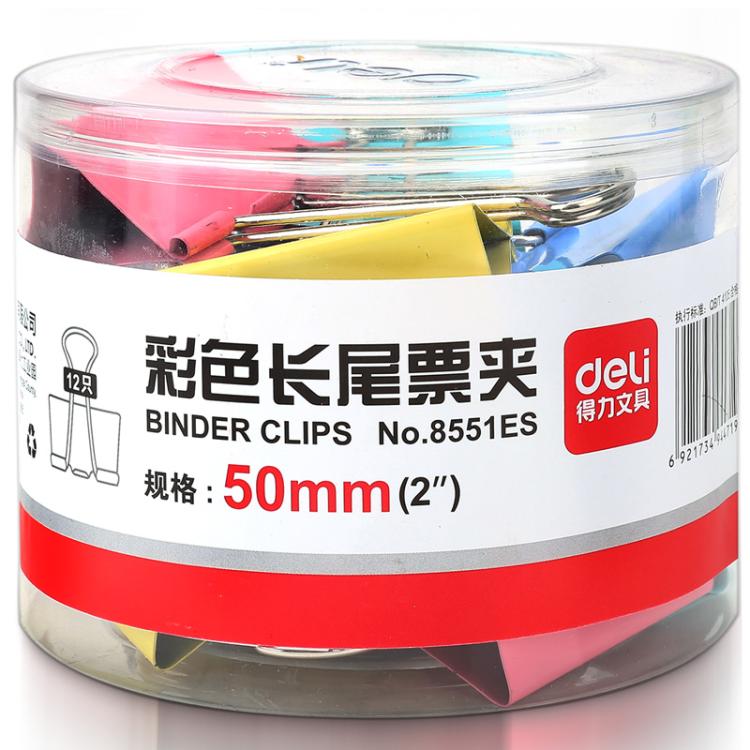 Effective 8551ES Color binder clips 50mm Dovetail clamp Ticket clip Nagao Purse 12 Cartridges to work in an office Stationeryin the Electronic Dictionary/Electronic paper book/Stationery , Binding Supplies , Purse/Binder Clips category - from Buy2taobao.com to provide professional Taobao agent buy service