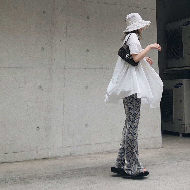 LAMPS 动物纹中的美杜莎 蛇纹印花休闲长裤时髦到让人石化!|ruв категории Женская одежда, брюки, брюки - от Buy2taobao.com для оказания профессиональной услуги покупки агента Taobao