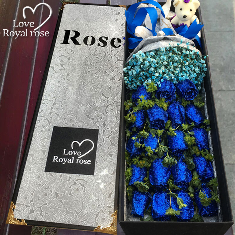 Hangzhou flower express Same city BLUELOVER rose Gift box Bouquet of flowers birthday Florist whole country Sending flowers Wifein the Flower delivery/Flowers simulation/Plants gardening , Flower delivery(City) category - from Buy2taobao.com to provide professional Taobao agent buy service