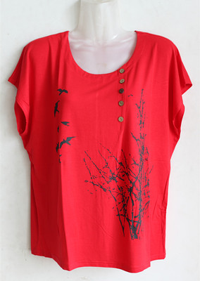 女士T恤加肥大码背心中老年半袖T恤妈妈装女装加肥大码蝙蝠衫上衣