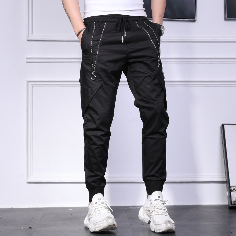 man 2019 summer new pattern personality Europe station Trend Self cultivation motion Casual pants Drawstring sweatpantsin the Men's clothing, Casual pants category - from Buy2taobao.com to provide professional Taobao agent buy service