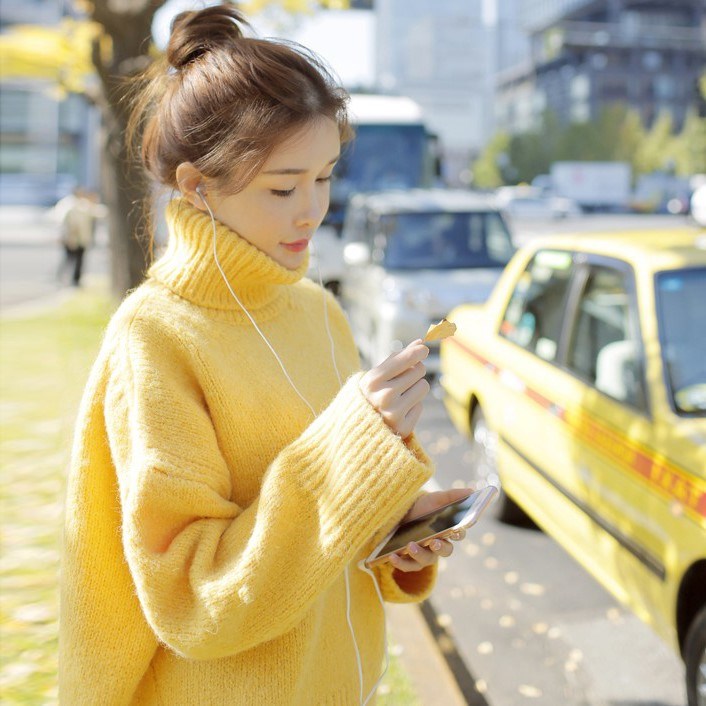 新款小清新甜美可爱宽松套头中长款秋冬季加厚高领打底毛衣女在类目 女装/女士精品, 毛衣中 - 来自Buy2taobao.com提供专业的淘宝代购服务