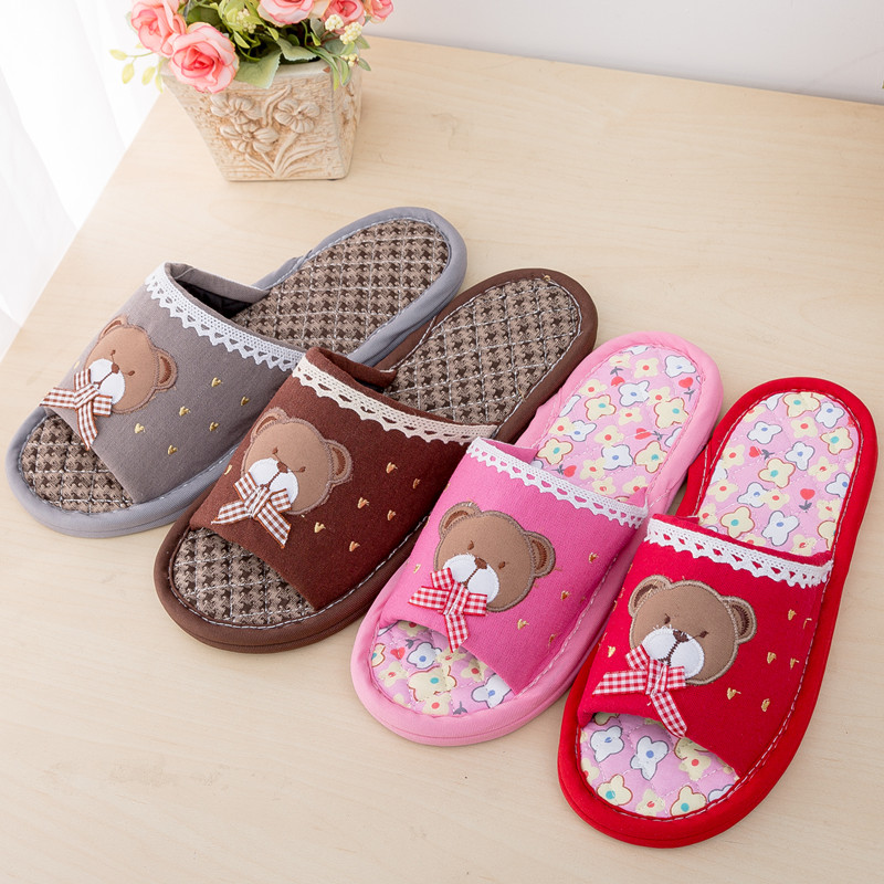 silent Mute Indoor home Bottom cloth slippers men and women lovers lovely Cartoon summer Wood floorin the Home Daily , Shoes Accessories , Home shoes category - from Buy2taobao.com to provide professional Taobao agent buy service