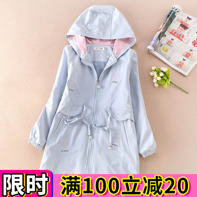 中大童外套女童12-15岁女春2019新款13春季儿童女装春装9女孩风衣