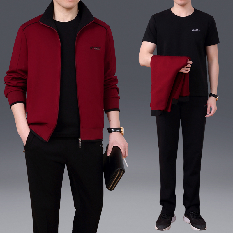 Middle and old age Sports suit spring and autumn Three-piece Suite Athletic Wear Dad installed middle age Sportswear Large leisure time suitin the Sportswear/Casual Clothing , Sport Package category - from Buy2taobao.com to provide professional Taobao agent buy service