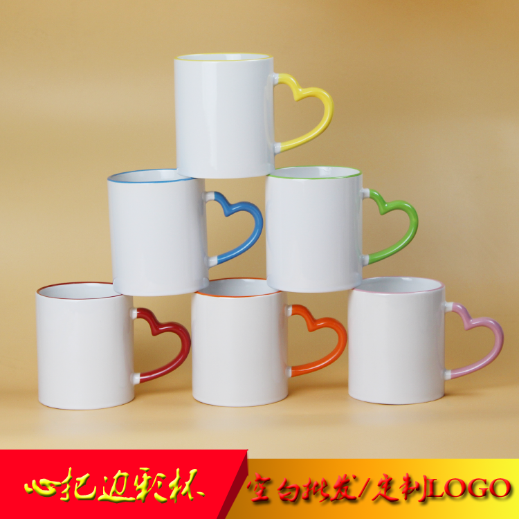 心把边彩杯批发 空白热转印杯子马克杯陶瓷广告杯涂层杯定制LOGO|ruв категории персональные настройки/разработка услуг/DIY, ежедневно/украшения на заказ, Кубок настройки, кружка - от Buy2taobao.com для оказания профессиональной услуги покупки агента Taobao