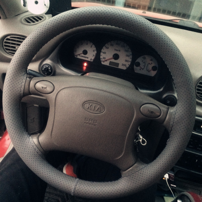 kIa Old style Maxima genuine leather Hand sewing steering wheel cover Dedicated Half a pack handle grip refit Interior trim Suppliesin the Car/Articles/Fitting/Refit , Car Accessories/The jewelry , Steering wheel cover category - from Buy2taobao.com to provide professional Taobao agent buy service