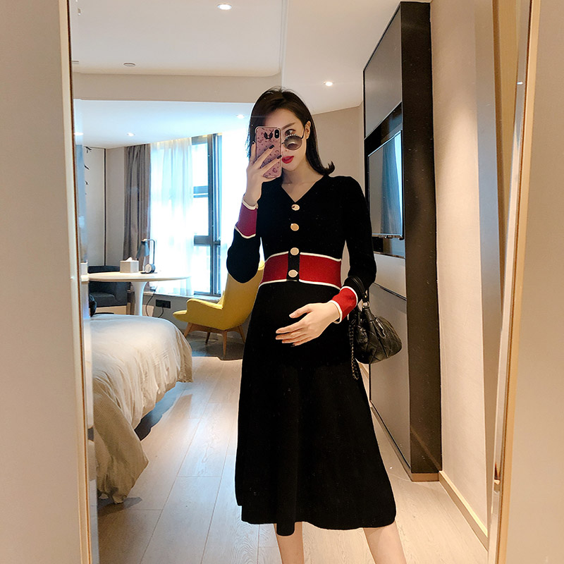孕妇装上衣时尚款2019新款韩版长袖孕妇春装针织哺乳连衣裙中长款在类目 孕妇装/孕产妇用品/营养, 孕妇装, 连衣裙中 - 来自Buy2taobao.com提供专业的淘宝代购服务