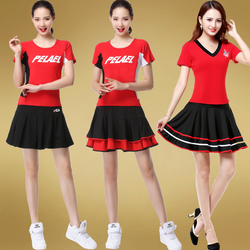 糖豆2019夏季广场舞服装新款套装短裙子杨丽萍春英跳舞衣服套裙女|msdalam kategori sukan/Yoga/kecergasan/bekalan peminat, Dance/Aerobik/Gymnastics, Tarian Square, Square Dance Set - dari Buy2taobao.com untuk memberikan perkhidmatan ejen Taobao profesional membeli