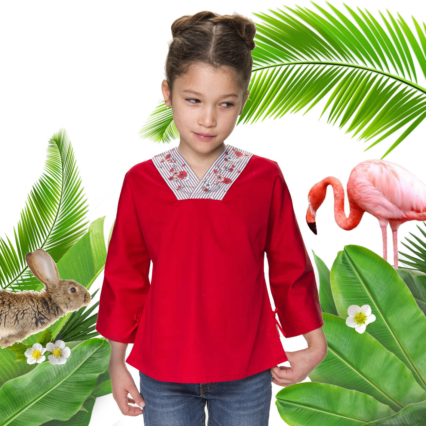 Mosquito control baby girl shirt summer children shirt V. Three Quarter Sleeve TANGROULOU Candied fruitin the Children/Baby/Family fitted , Shirt category - from Buy2taobao.com to provide professional Taobao agent buy service