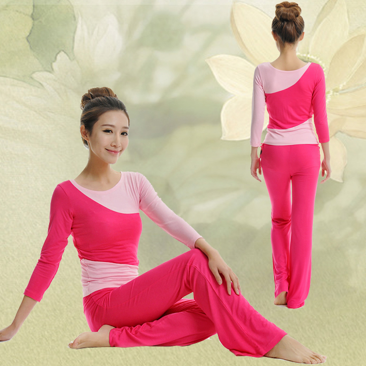 莫代尔瑜伽服女套装健身房运动服套装两件套春夏广场舞蹈服形体服在类目 运动/瑜伽/健身/球迷用品, 瑜伽, 瑜伽服中 - 来自Buy2taobao.com提供专业的淘宝代购服务