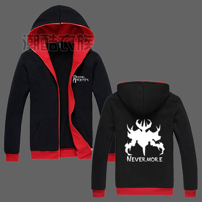 DOTA SF Shadow Magic Plush Hit the red Hooded zipper Sweater Hoodie Autumn and winter keep warm coat Long sleevein the Personalized custom/Design Services/DIY , Custom clothing bags , Custom clothing , Sweater customization category - from Buy2taobao.com to provide professional Taobao agent buy service