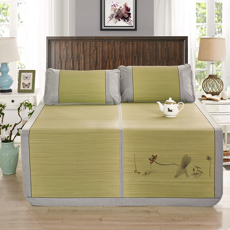 Spring Bamboo Ningbo Straw mat 1.8m fold Three-piece Suite 1.5 Double bed summer thickening natural Rush summer sleeping matin the Bedclothes , Mat/Mats/Rattan seats/Straw mat/Leather seats category - from Buy2taobao.com to provide professional Taobao agent buy service