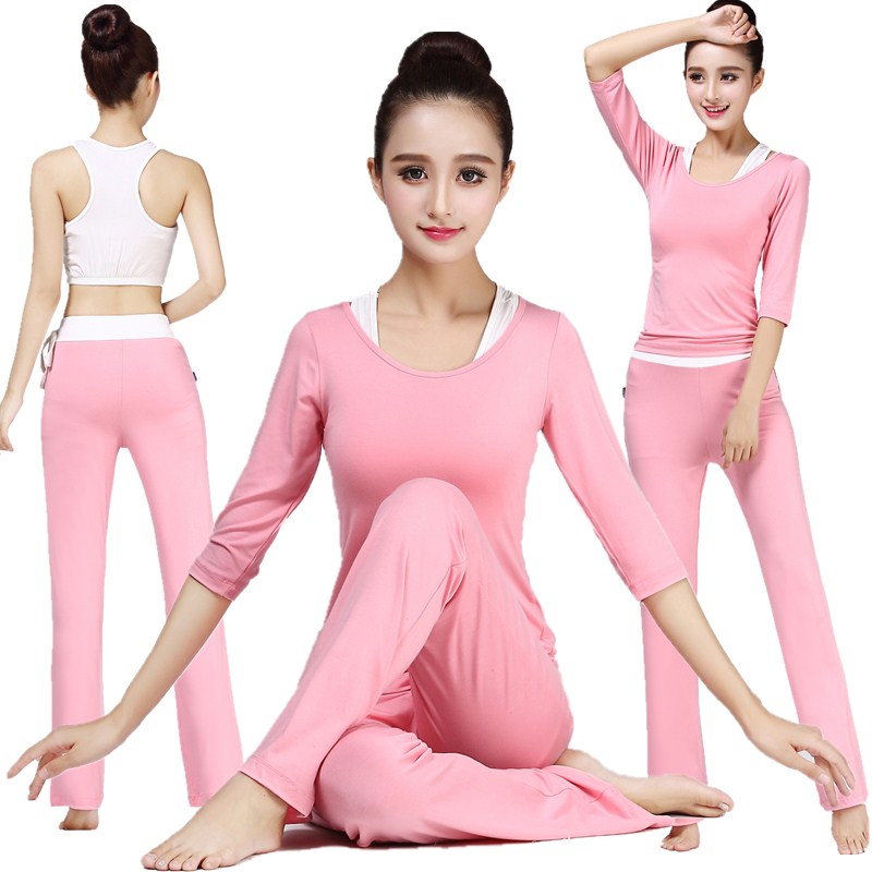 健身瑜伽服初学者春夏三件套专业运动套装莫代尔女舞蹈练功服成人在类目 运动/瑜伽/健身/球迷用品, 瑜伽, 瑜伽服中 - 来自Buy2taobao.com提供专业的淘宝代购服务