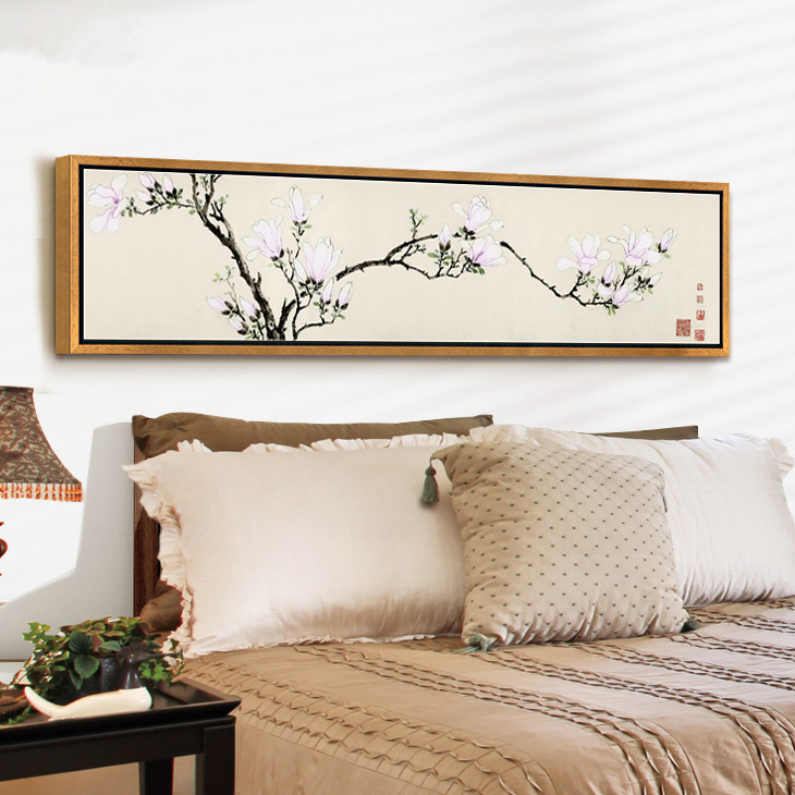 新中式现代装饰画 横幅长方形床头挂画长条花鸟国画山水中国名画在类目 家居饰品, 装饰画, 现代装饰画中 - 来自Buy2taobao.com提供专业的淘宝代购服务