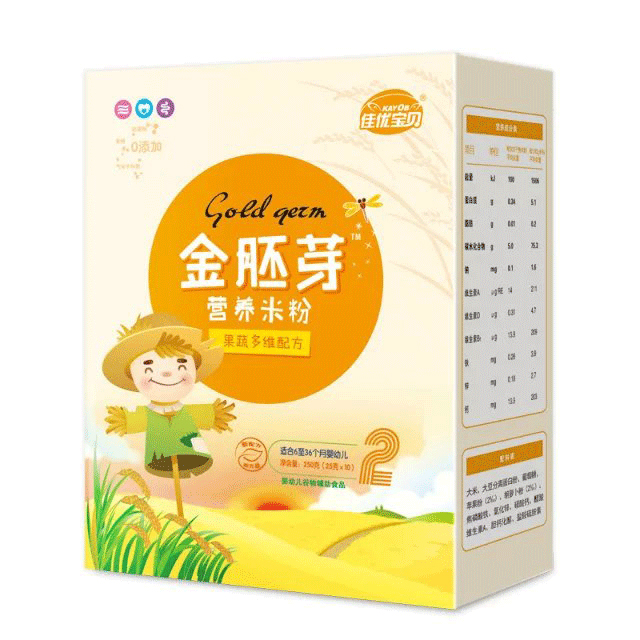 佳优宝贝金胚芽营养米粉宝宝辅食米糊果蔬多维配方250g盒装在类目 奶粉/辅食/营养品/零食, 婴幼儿辅食, 米粉/米糊/汤粥中 - 来自Buy2taobao.com提供专业的淘宝代购服务