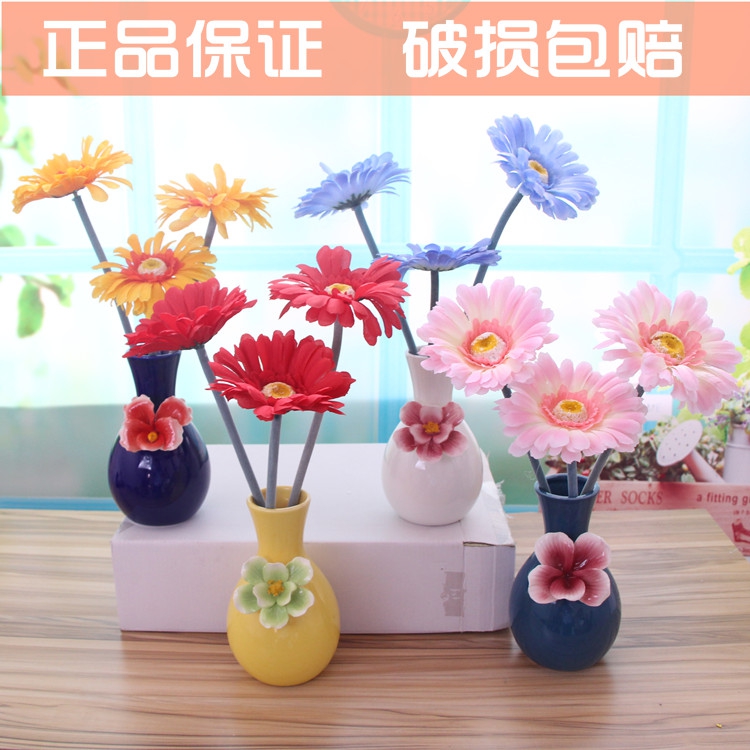 时尚简约创意陶瓷花瓶仿真花套装 欧式田园摆件 餐桌客厅摆设插花在类目 家居饰品, 花瓶/花器/仿真花/仿真饰品, 花器/花瓶, 花瓶中 - 来自Buy2taobao.com提供专业的淘宝代购服务