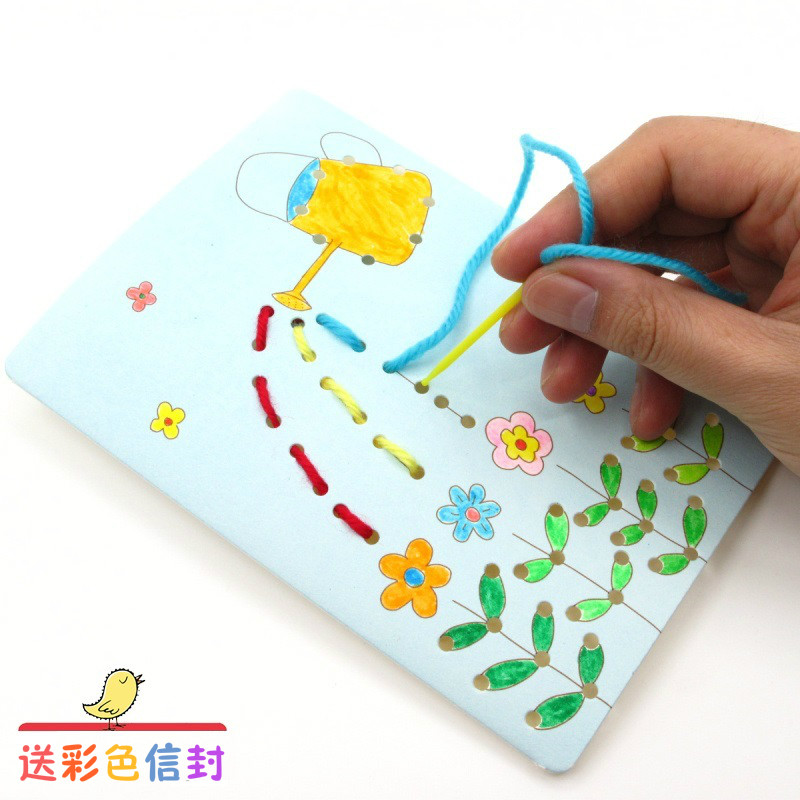 毛线DIY贺卡材料包 感谢老师礼物幼儿园儿童小学生自制作穿线手工|msdalam kategori bekalan perayaan/hadiah, Kad Ucapan/kad - dari Buy2taobao.com untuk memberikan perkhidmatan ejen Taobao profesional membeli